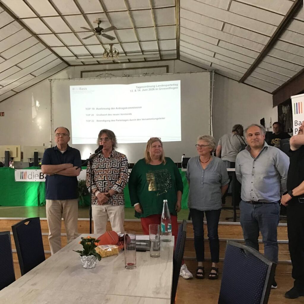 Der Landesvorstand 2026 dieBasis Baden-Württemberg e.V. wurde neu gewählt